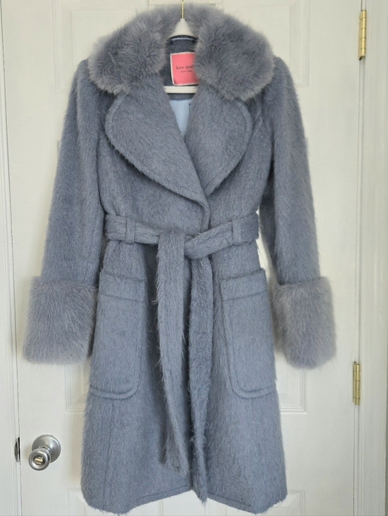 kate spade Jackets & Blazers - Kate Spade Luxurious Faux Fur Trim Coat